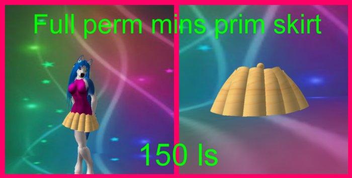 full perm mins prim skirt