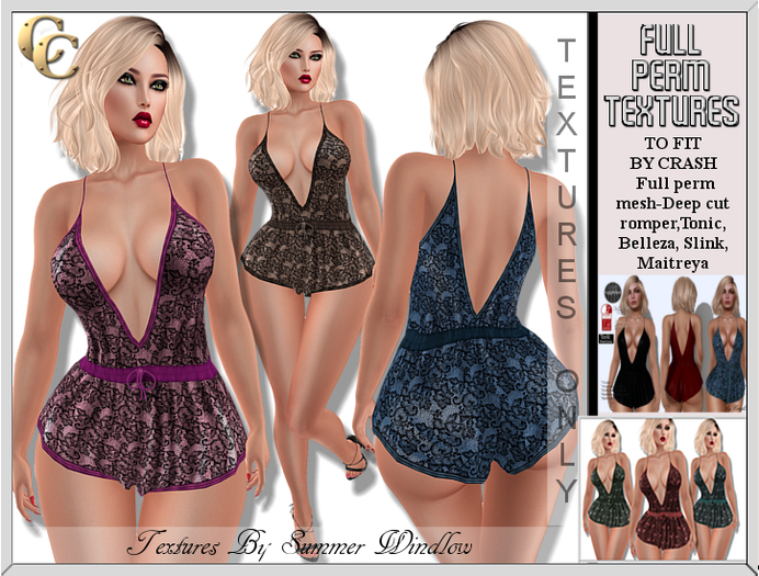 CRASH DC ROMPER TEXTURES -LACE X 6- FULL PERM