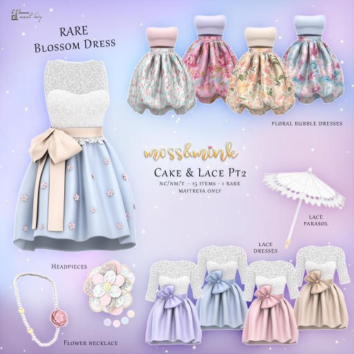 {moss&mink} Cake & Lace - Headpiece (Pink)