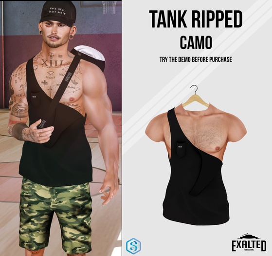 ExalteD - Tank Ripped {Signature} Black