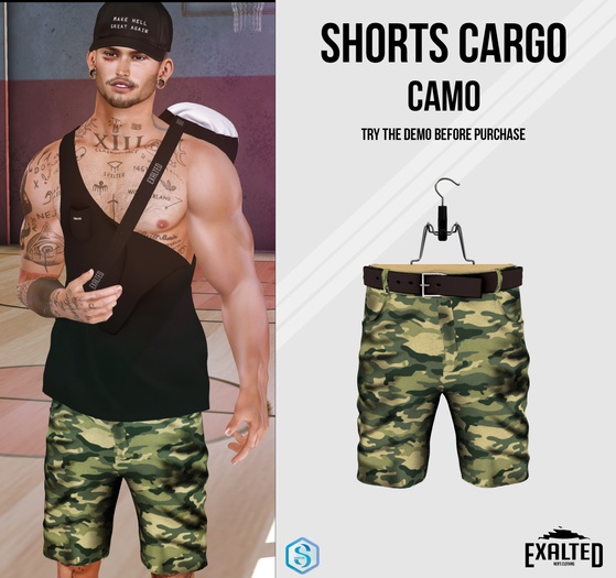 ExalteD - Shorts Cargo {Signature} CAMO