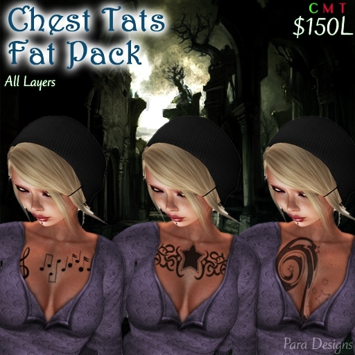 ::Para Designs:: Chest Tattoos (Fat Pack)