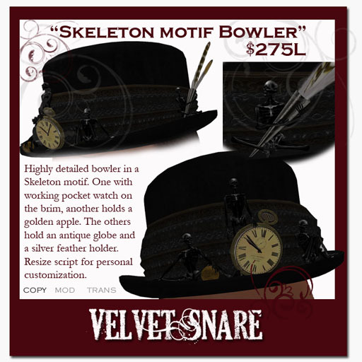 Hat Bowler VS Skeleton Motif