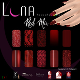 .::LUNA::. Body Art - Red Mix - Nails