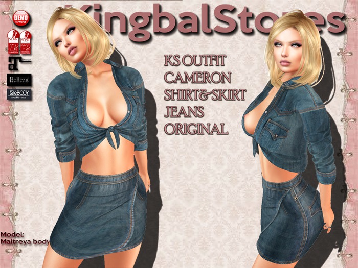 150 KS OUTFIT CAMERON SHIRT&SKIRT JEANS ORIGINAL