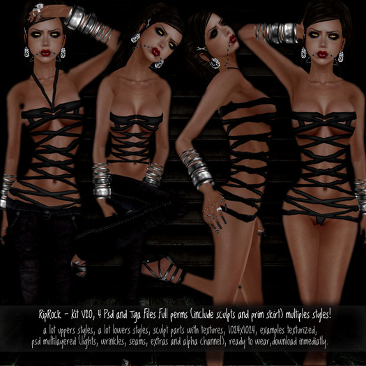 RipRock - Kit V20, 4 Psd and Tga Files Full perms (incl scults)