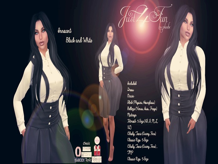 J4F Innocent Black and White  Wear and Touch