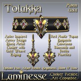 TOLUKKA Maya Choker & Earrings Set OP - Mystic Red Gold Black