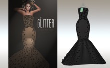 GLITTER - JINGLE Mesh Gown Plumb