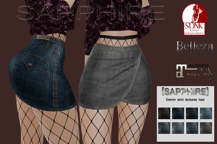  [SAPPHIRE] Denim skirt 