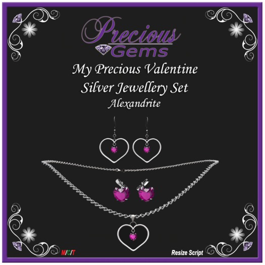 *PG* MPV Silver Jewellery Set - Alexandrite