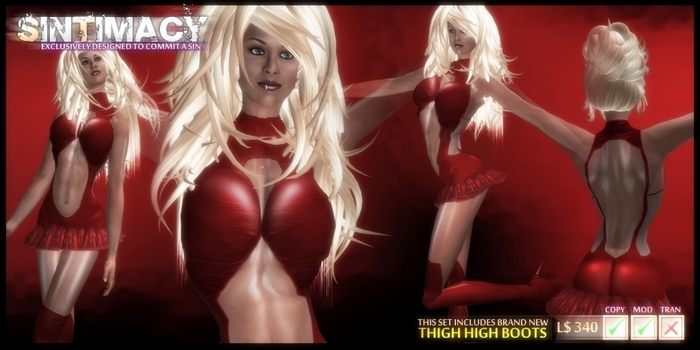 [SINTIMACY] DRESSed To Rock Latex Dress RED