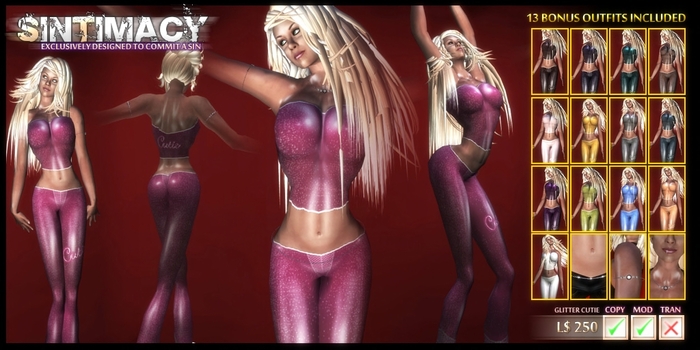 [SINTIMACY] Glitter Cutie Latex Outfit PINK