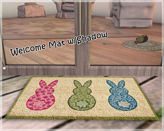 !!! TBGB - "3 Bunnies" Welcome Mat by Sej