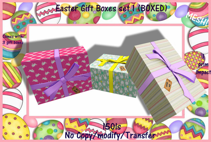 Easter Gift Boxes set 1 (BOXED)