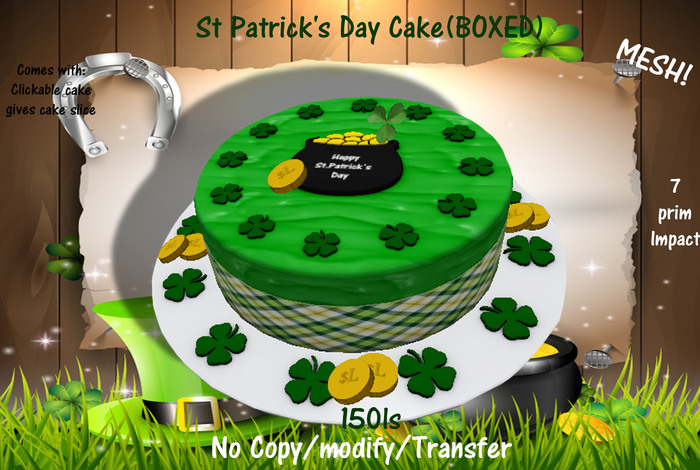 St Patrick's Day Cake(BOXED)
