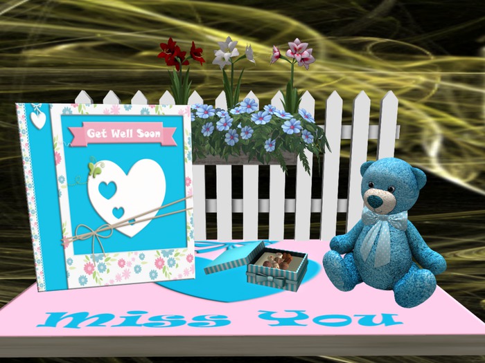 Get Well Soon Card & Decor V179