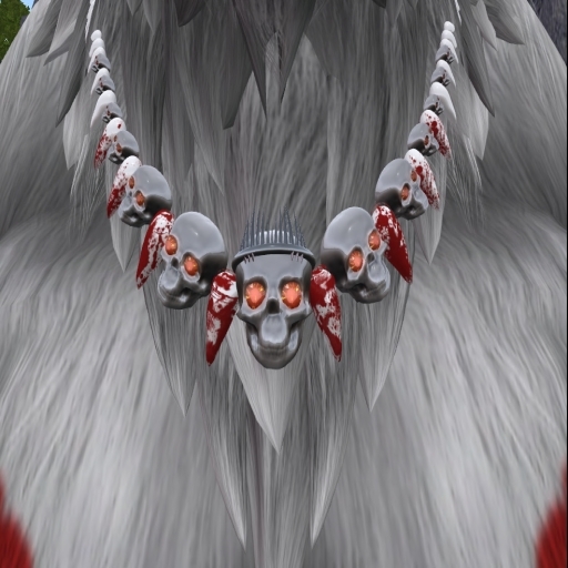 Lycan skull and fang necklace set 