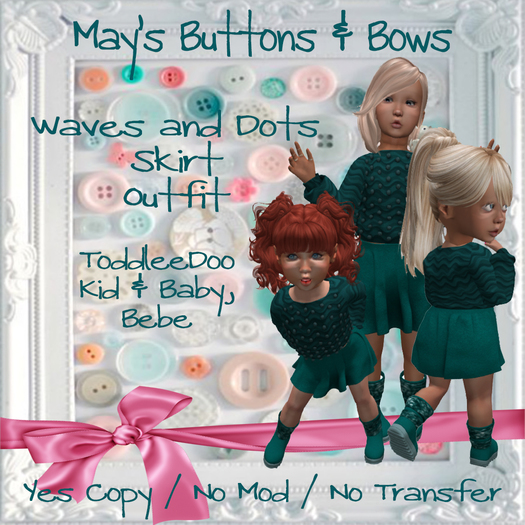 MBB * Waves and Dots Skirt Outfit (TD&Bebe)