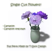 T-Spot Mesh - Purple Carnations in Vase