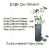 T-Spot Mesh - Single Cosmos in Flower Vase - Full Perm -LI= 2.5 (5 x 0.5)