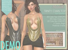 Addams "Trinity" Mesh Chain Top -Maitreya, Belleza, Slink #DEMO