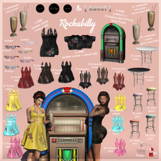 S&P +[ kunst ] Rockabilly 4. milkshakes decor pack