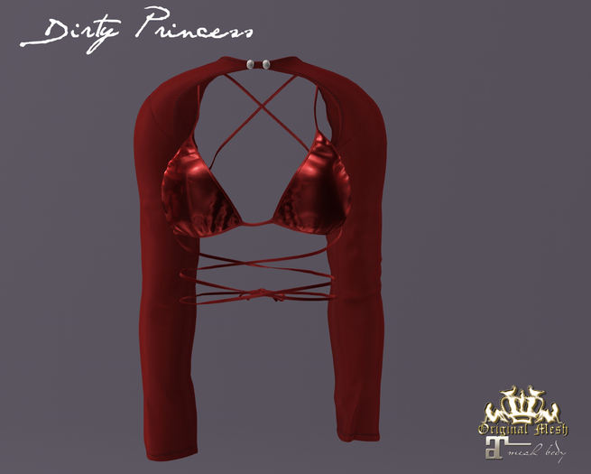 *DP* The Dramatic Princess Top/Shrug HUD ADD ME RED