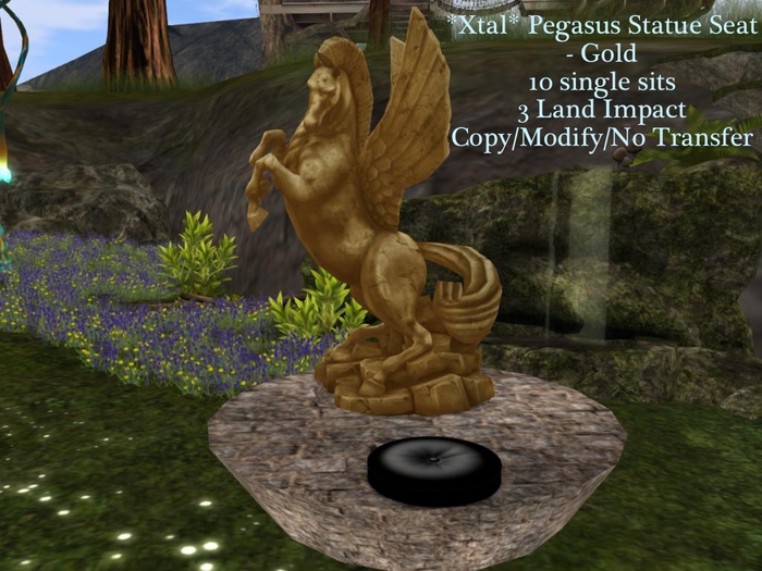 *Xtal* Pegasus Statue Seat  - Gold