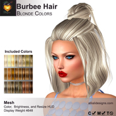 A&A Burbee Hair Blonde Pack. Womens mesh updo