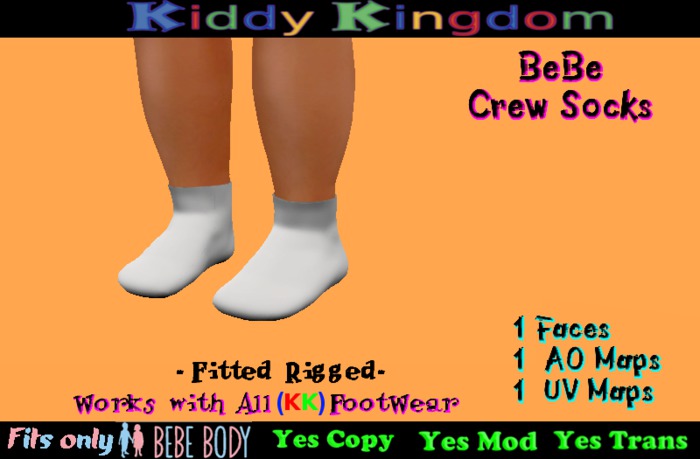 (KK) BeBe Crew Socks Deliver Box