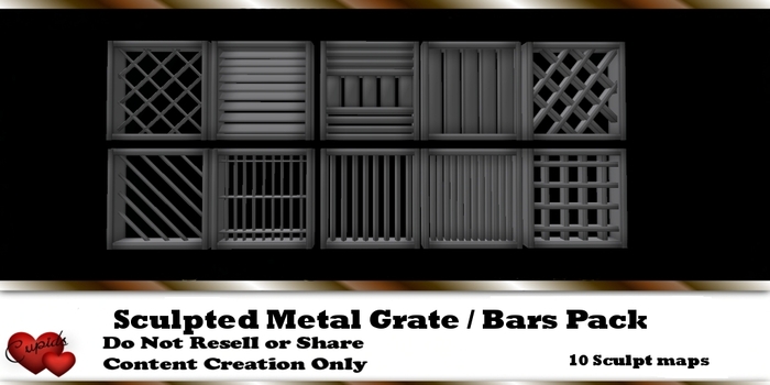 Sculpted metal Grates