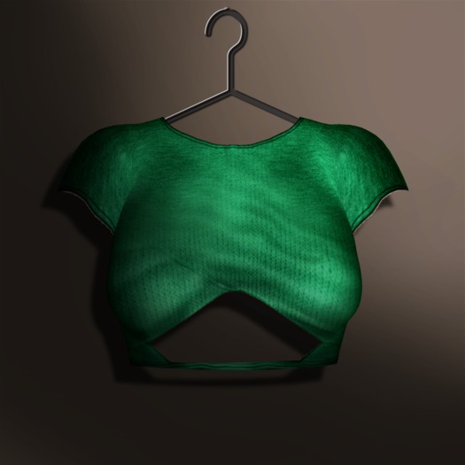 Naive. Crossed Front T-Shirt - Emerald