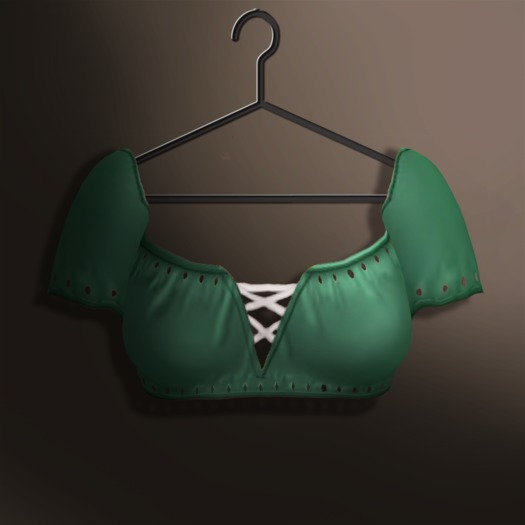 Naive. Boho Style Crop Top - Green