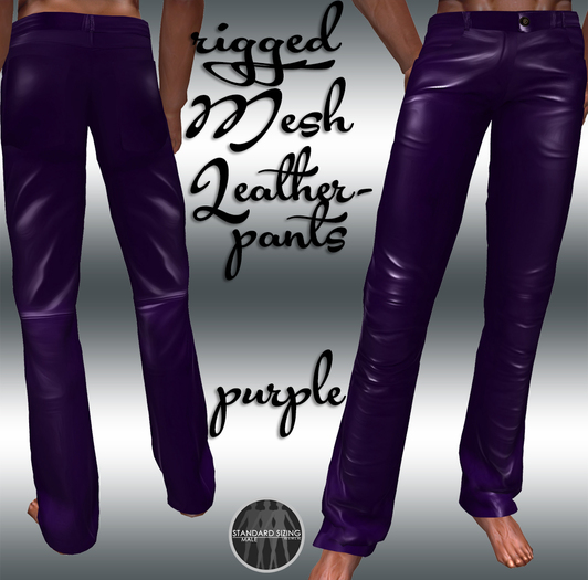 [PAD] Rigged Mesh Leather Pants Purple