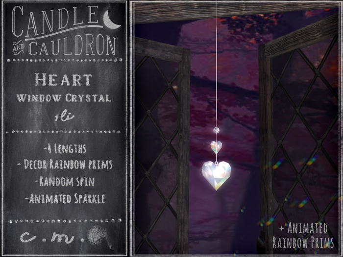 {C&C} Heart Window Crystal