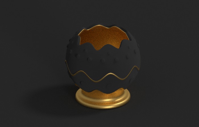 full perm textured egg vase Li 1