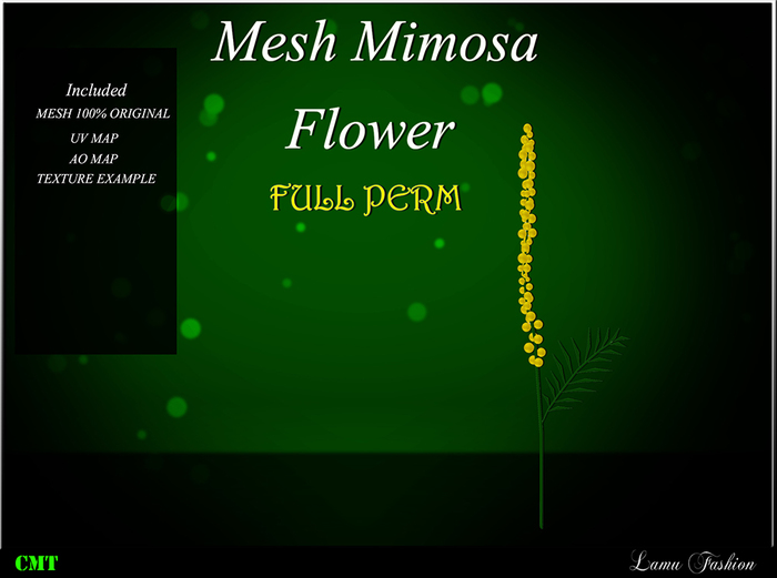 -Lamu Fashion-Mesh Mimosa Flower FULL PERM