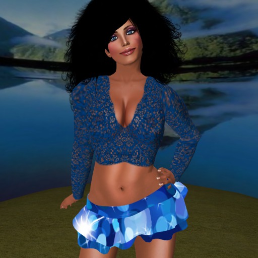 Mesh_Double Ruffle Micro Mini Skirt with top 4 sizes boxed