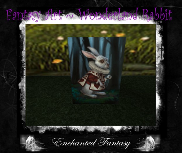 Wonderland Rabbit ~ I'm Late (Red) - Canvas Back Art Print