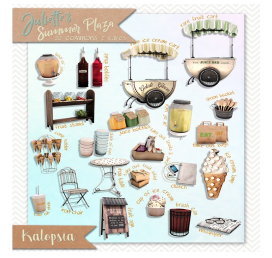 Second Life Marketplace Kalopsia Juliette's Ice Cream Cart RARE