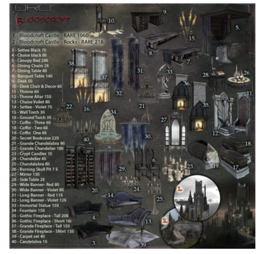 2 -DRD- Bloodcroft Castle - Rocks - RARE