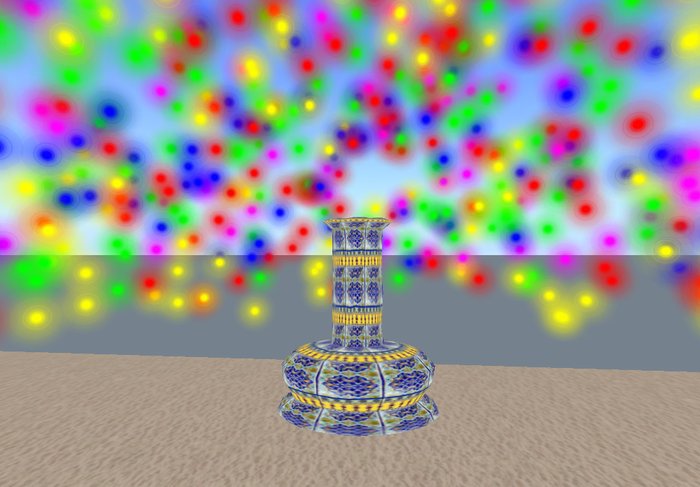 Vase with big collored bubbles