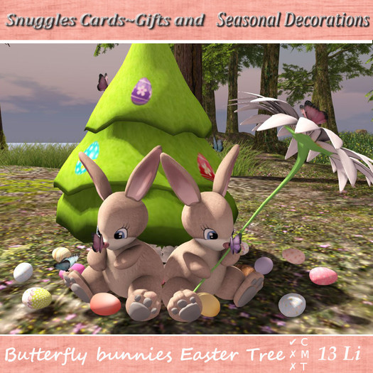 Butterfly bunnies Easter Tree Decoration