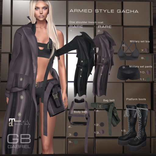 9.::GB::Military set pants / Black