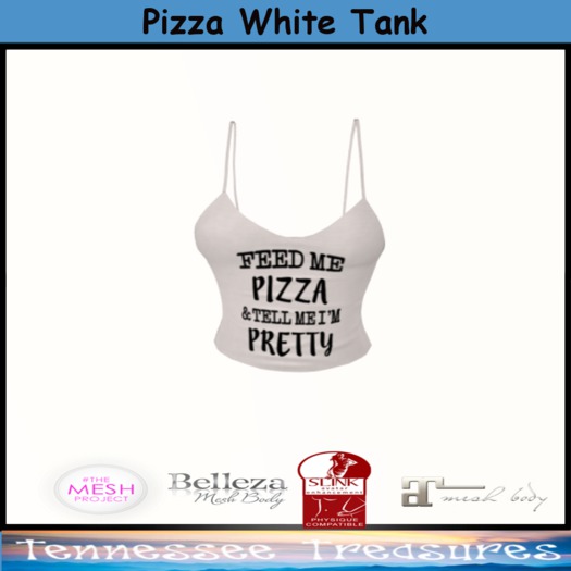 pizza white Tank Top