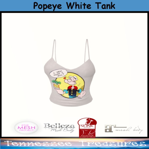 popeye white Tank Top