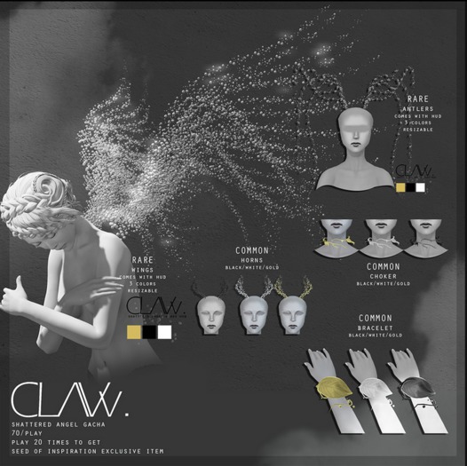 C L A Vv. Shattered Angel - Bracelet Black Left