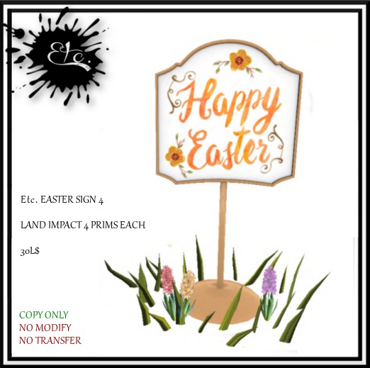 Etc. EASTER SIGN 4