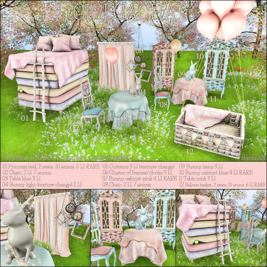 GIGI - bunny cabinet pink RARE